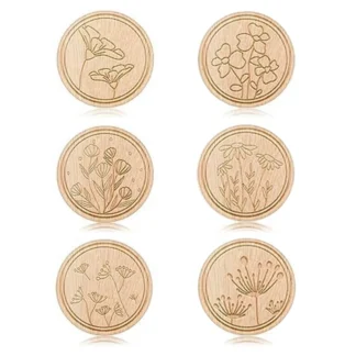 AB53 6 piezas para soportes de agujas con estampado de flores, agujas de coser y soportes para alfileres para manualidades
