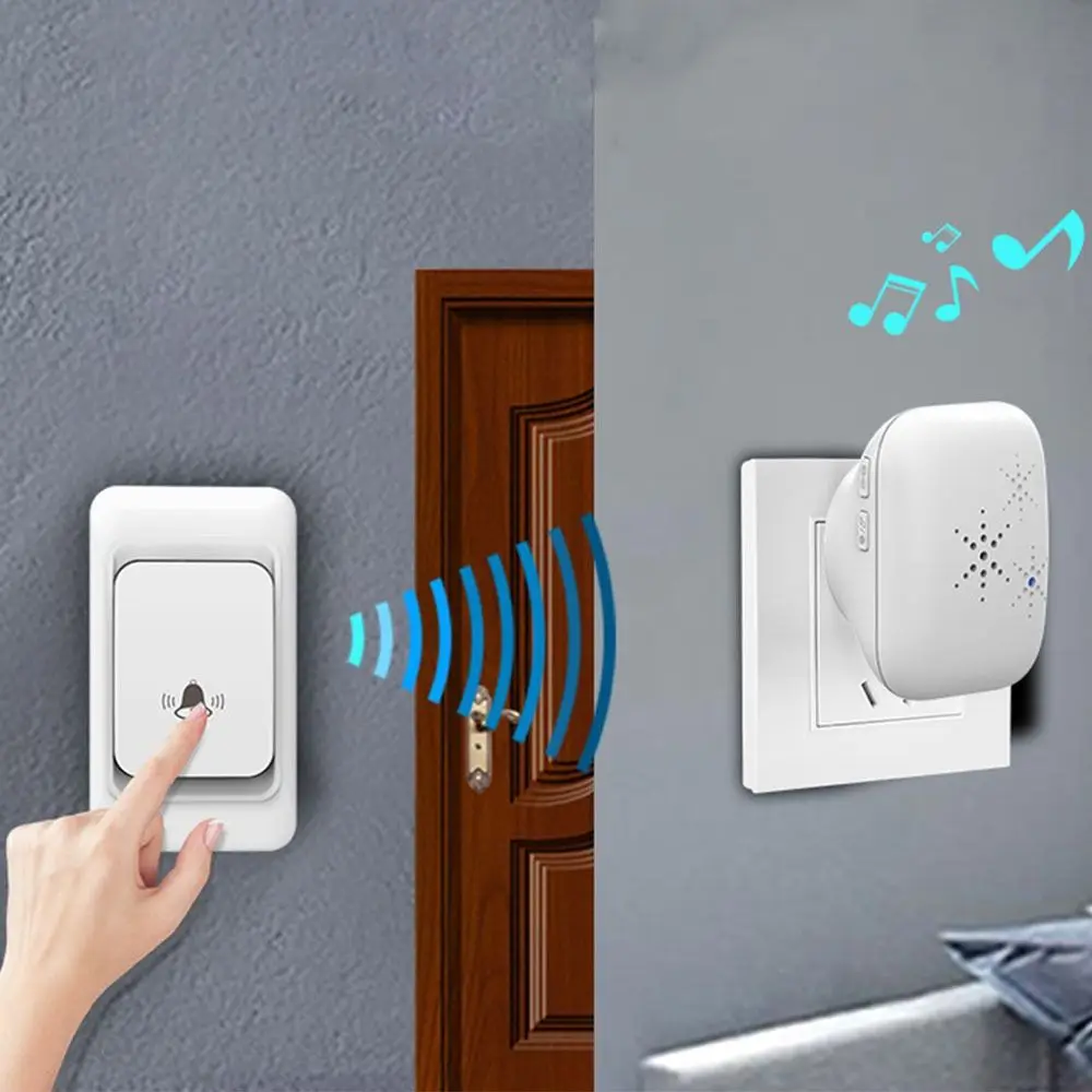 UE, Reino Unido, EE. UU., resistente al agua, Ultra larga distancia, jardín, hogar, campanas al aire libre, buscapersonas inalámbrico, dispositivo de llamada de emergencia, timbre inalámbrico