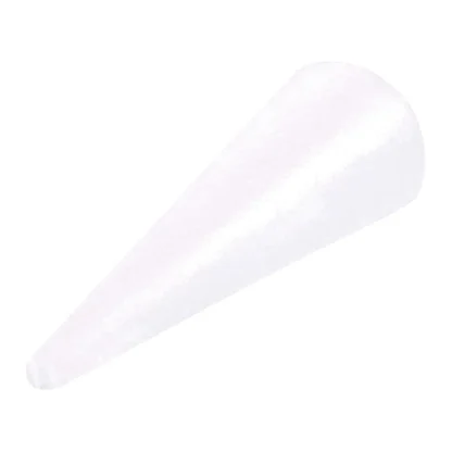 Conos de árbol de espuma para manualidades DIY, suministros de arte de poliestireno blanco (4,5 x 13,5 pulgadas, paquete de 8)