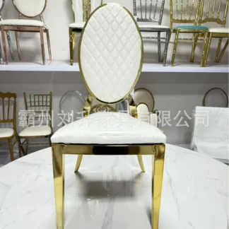 Sillas de metal especiales transfronterizas, sillas modernas y sencillas con respaldo ovalado, sillas para banquetes de bodas en hotel