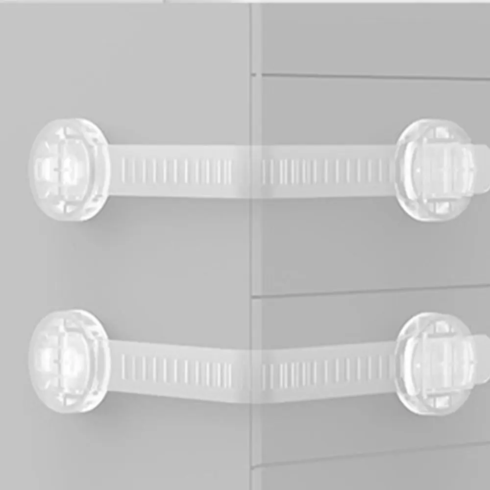 Cerraduras de seguridad transparentes para niños, correas, equipo de protección de plástico, Protector de seguridad para niños, multiusos, Color sólido