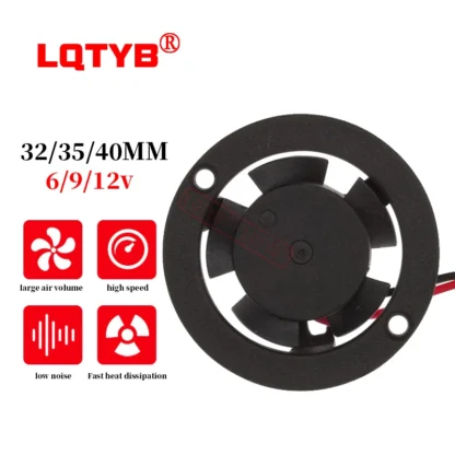 Radiador Led para faros de automóviles y motocicletas Ventilador de escape de 6V/9v/12V con diámetro exterior de 32mm/35mm/40MM
