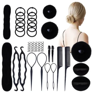 Juego de Herramientas mágicas de peinado para mujer, accesorios para trenzar el cabello, horquilla, moño giratorio, pasadores, pinzas para el cabello, 72 piezas