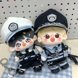 Ropa de muñeca de algodón de 20cm, uniforme de oficial bonito, muñeca DIY de dibujos animados, conjunto de accesorios de repuesto a la moda, regalos de juguetes para niños