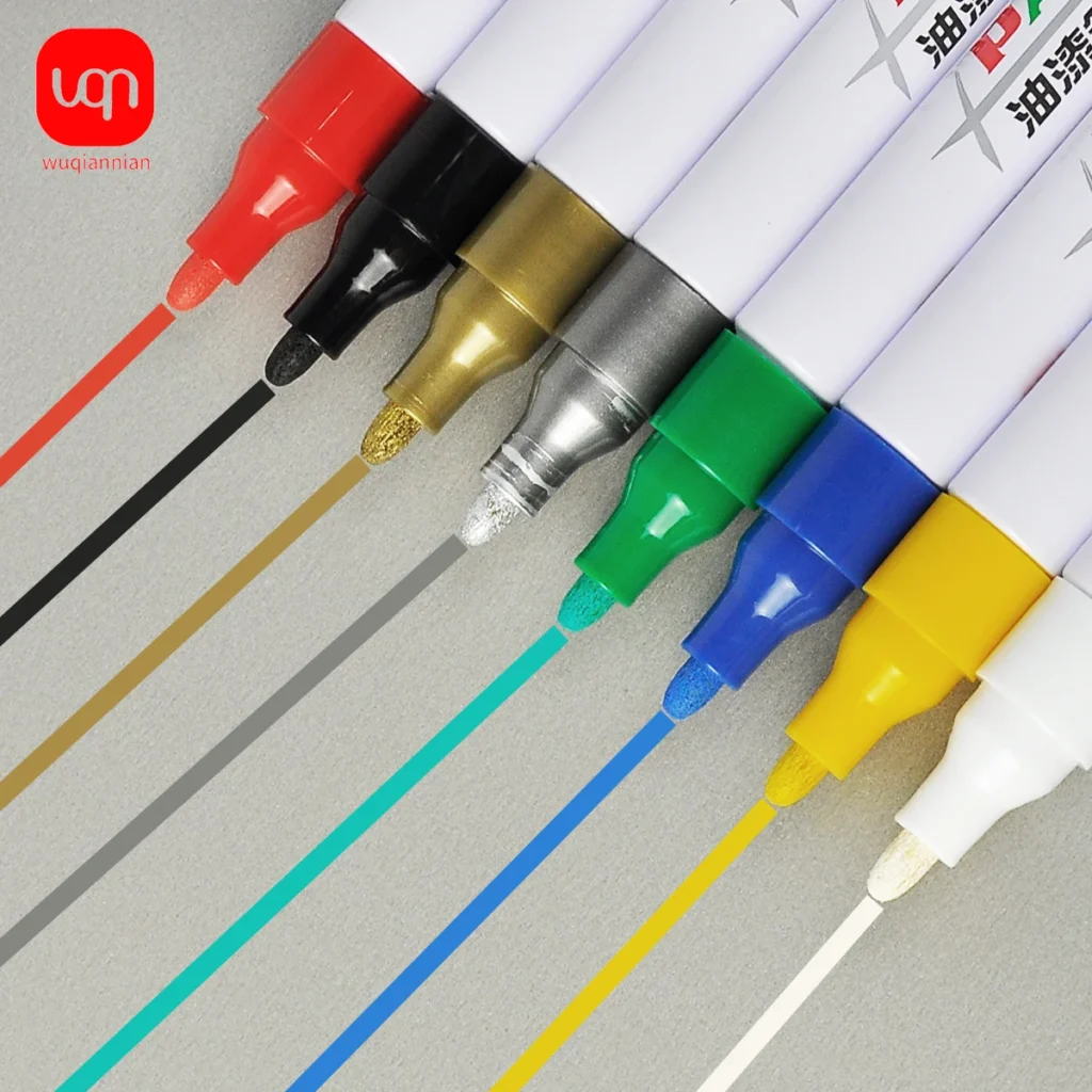 Pluma de marcado aceitoso para reparación de arañazos de coche, bolígrafo de pintura de neumático de rueda impermeable de secado rápido, bolígrafo de reparación de retoque