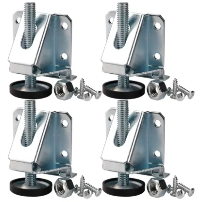 Pies niveladores de AT19, niveladores de muebles de alta resistencia, nivelador de patas de mesa ajustable con tuercas de seguridad para muebles, mesas, gabinetes y trabajo