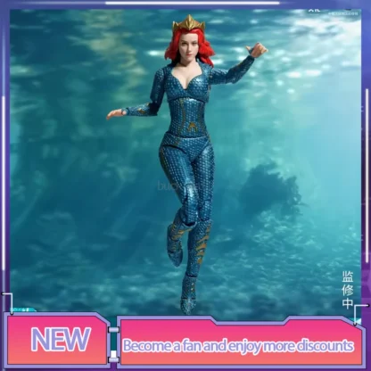 Figura Original de Fondjoy 1/9 Aquaman Mera, figuras de la Liga de la Justicia, figura de Aquaman y el Reino Perdido, muñeca de PVC, juguete móvil conjunto