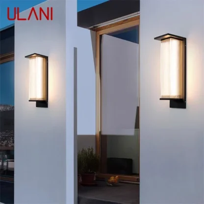 ULANI-lámparas solares de pared impermeables para exteriores, estilo contemporáneo, simplicidad creativa, balcón, pasillo, patio, Villa, puerta, Hotel