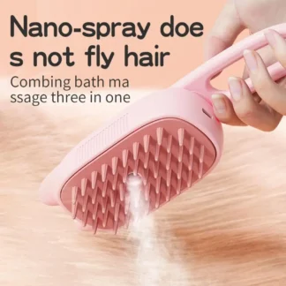 Cepillo de vapor para mascotas, limpieza de perros y gatos, masaje en aerosol vapor, peine de belleza 3 en 1, suministros de aseo para depilación, accesorios para mascotas