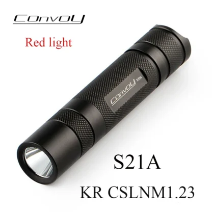 Convoy-Linterna de luz roja para acampada y caza, Linterna Led S2 + Plus con KR CSLNM1.23 SST-20-DR, edición 21700, 2400lm, S21A