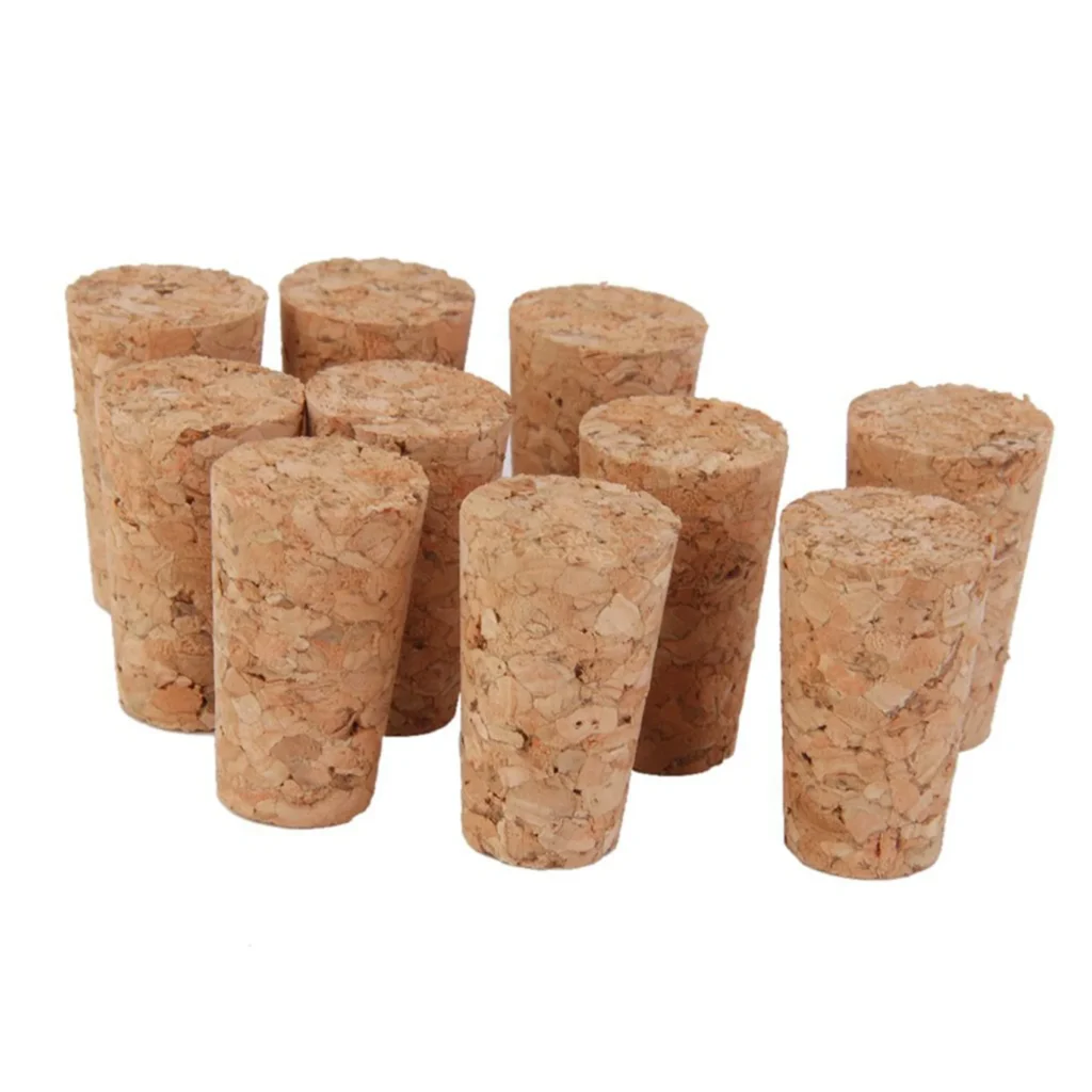 10 Uds. Tapones de corchos cónicos DIY artesanía modelo de construcción 22*17*35mm