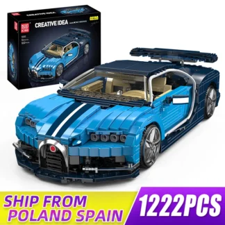 MOLD KING-bloques de construcción técnicos Bugattier, modelo de coche de carreras Hypercar, vehículo de montar, ladrillos, juguetes para niños