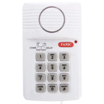 Alarma de puerta inalámbrica ruidosa, Pin de seguridad, teclado de pánico para el hogar, oficina, garaje, cobertizo