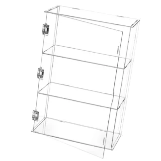 Gabinete de almacenamiento a prueba de polvo de escritorio de caja de vitrina transparente para figura de acción