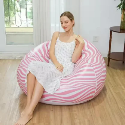 Sofá inflable perezoso con bomba de aire, sillón plegable para una sola persona, bolsa de frijol de felpa, Tatami, cojín plegable para estudio al aire libre