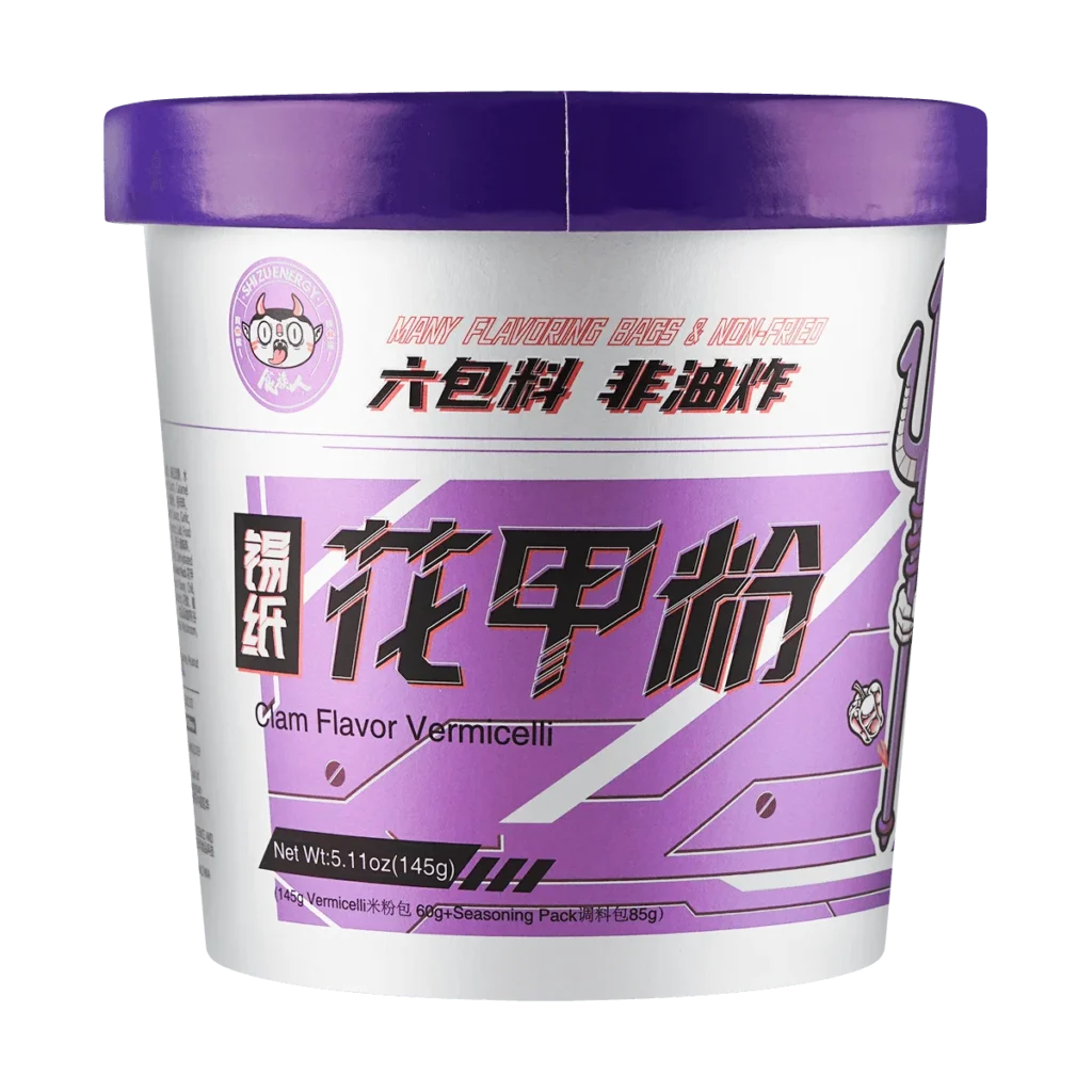 SHIZUREN-almeja picante Vermicelli, 145g x 6 paquetes, sabor auténtico, solución de comida rápida, 6 paquetes