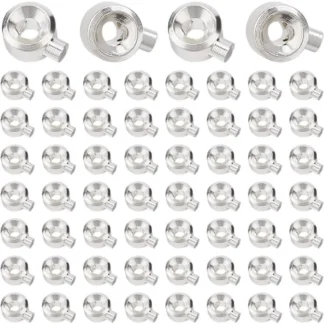 60 uds cuentas de engarce de latón 925 cuentas espaciadoras chapadas en plata esterlina abalorios de engarce de Metal para fabricación de joyas kit de fabricación de latón