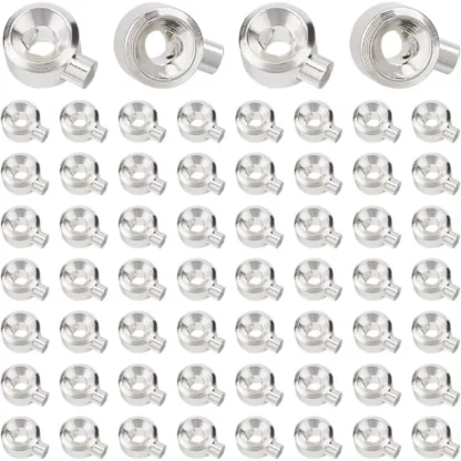 60 uds cuentas de engarce de latón 925 cuentas espaciadoras chapadas en plata esterlina abalorios de engarce de Metal para fabricación de joyas kit de fabricación de latón
