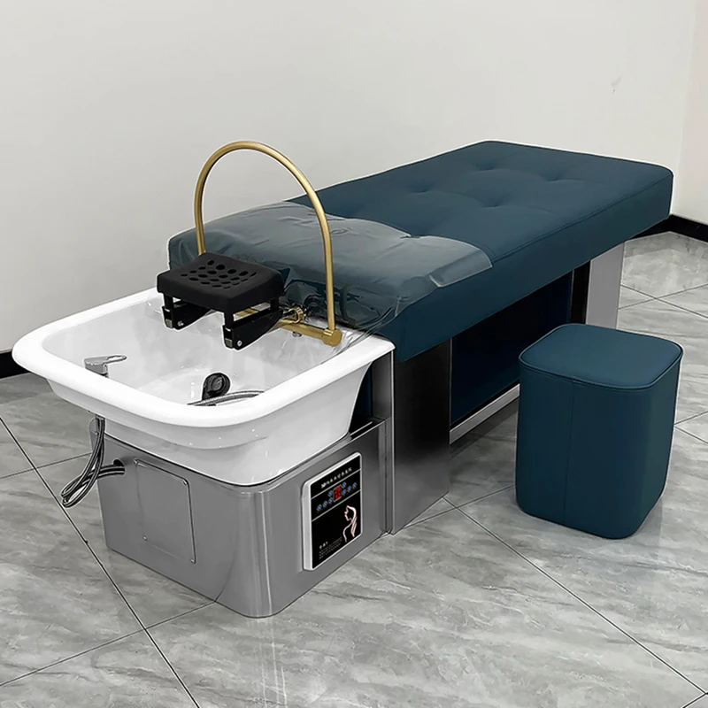 Silla de salón de belleza para sala de estar, cama reclinable de lujo, lavamanos, máquina de Spa, Masaje Tailandés