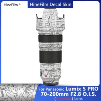 Hinefilm piel para Lumix S Pro 70200 F2.8 lente calcomanía piel para Panasonic 70-200mm F2.8 lente pegatina 70-200 F2.8 cubierta envolvente 70 200
