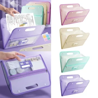 Portafolio multicapa de gran capacidad, organizador de archivos, bolsa de documentos, papel de prueba, carpeta de almacenamiento, impermeable, 13 bolsillos, A4