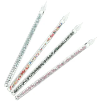 Soporte de exhibición de bolígrafos, inmersión de vidrio, multifunción, práctico bolígrafo de oficina, bolígrafos coloridos