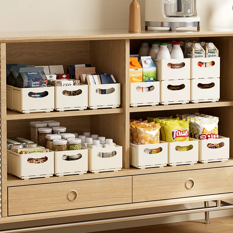 Cajas de almacenamiento plegables y telescópicas, organizador de escritorio tipo cajonera para aperitivos y artículos diversos, cajas organizadoras de cocina para gabinetes profundos