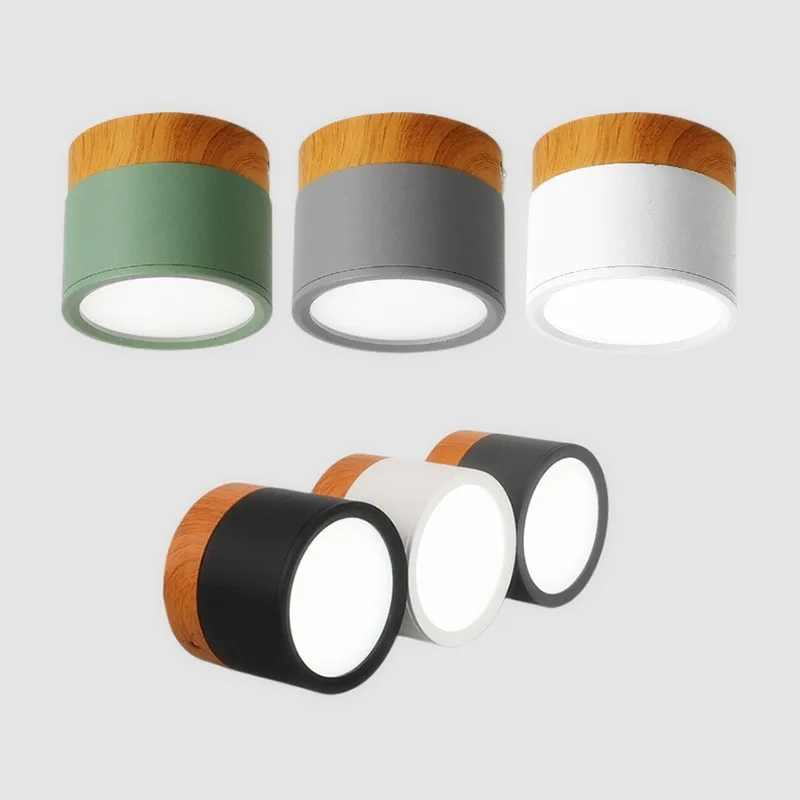 Luz empotrable LED nórdica montada en superficie 9W 12W 15W 18W 20W 24W lámpara de techo regulable 110V-240V sala de estar vestíbulo dormitorio foco