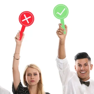 Juguete de sujeción manual, paleta de respuesta de espuma, accesorio de juez de mano, tablero de votación escolar, enseñanza reutilizable para fiesta de estudiantes y profesores, 6 uds.