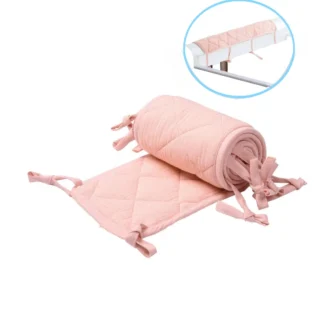 Parachoques para cuna de bebé, parachoques para cuna de algodón, borde envolvente para bebé, antimordida, valla para cama de Color sólido, barandilla a prueba de bebés y protector de esquina