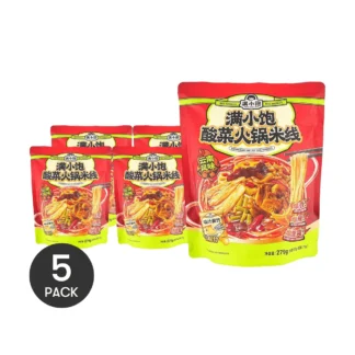 ManXiaoBao YUNNAN-olla caliente de repollo encurtido, fideos de arroz, 9,84 oz * 5 paquetes, 5 paquetes