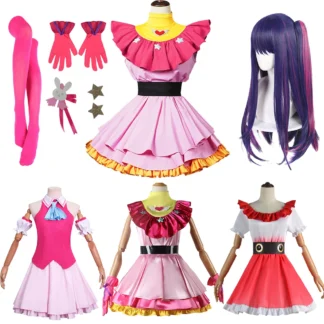 Oshi No Ko Anime japonés para niños, disfraz de Cosplay de Hoshino Ai, vestidos de baile de actuación de Halloween, vestido de Lolita rosa de cumpleaños, nuevo
