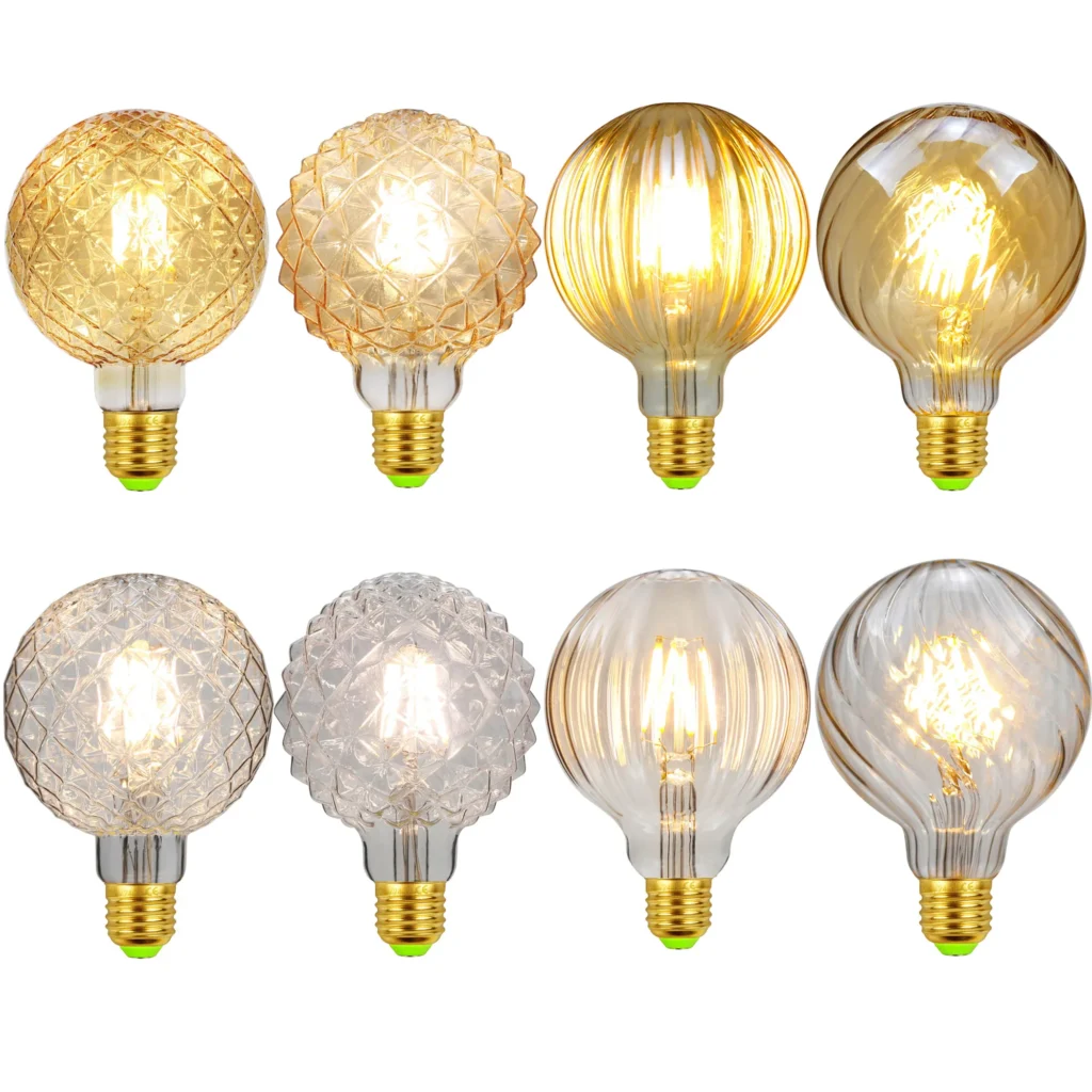 Bombilla Led E27 Edison 2700Kelvin blanco cálido G95 filamento Led forma especial 110V 220V bombillas decorativas 4W W26 E27