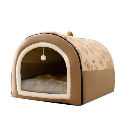 Perrera de invierno T35C para perros, estera cálida para casa para perros, cama lavable desmontable, nido, tienda para dormir profunda para perros medianos y grandes, casa M