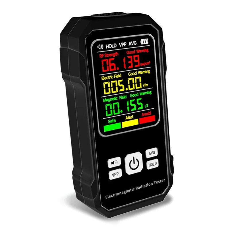 M18K-Detector de radiación electromagnética Medidor de campo magnético eléctrico Dispositivo de detección de fuerza RF con alarma de sonido(A)