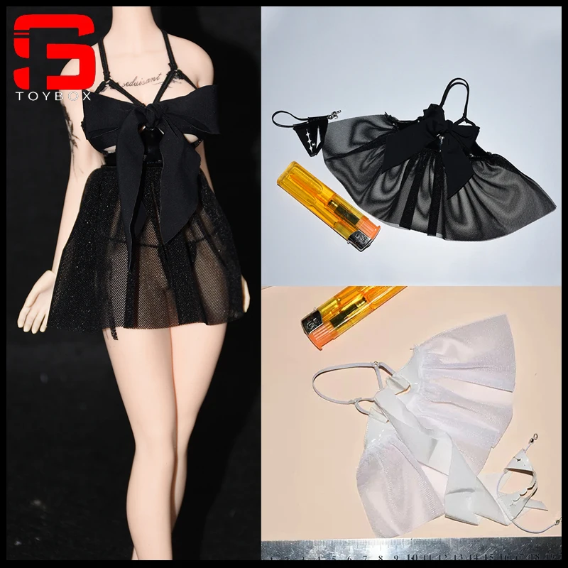 En Stock, escala 1/6, pajarita femenina, camisón de red de gasa, vestido, modelo de ropa apto para 12 ''TBL S07 S52 soldado, figura de acción, cuerpo de muñeca