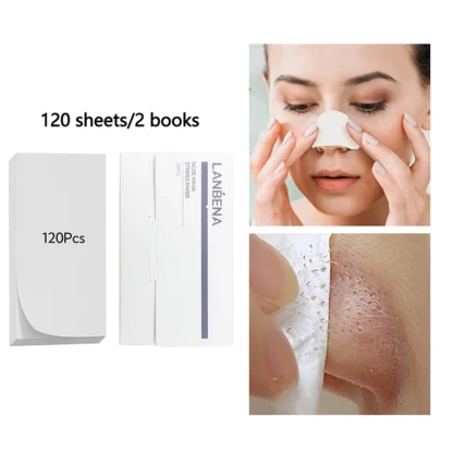 120 Uds. Papeles para eliminar espinillas, tiras de poros de plantas, limpieza de acné y nariz, puntos negros, mascarilla de barro, tratamientos, accesorios para el cuidado de la piel