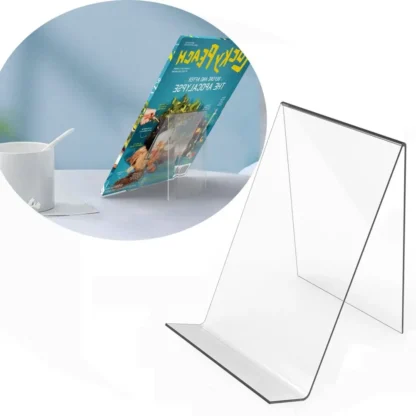 Soporte de exhibición de acrílico para tableta, caballete transparente de 6x4 pulgadas, para libros, DIY