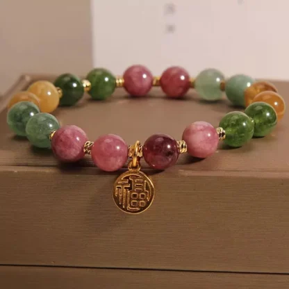 Pulsera de cuentas de lujo para mujeres y niñas, brazalete versátil de moda exquisita, luz colorida, accesorios de joyería fina, regalos