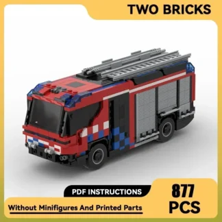Modelo de coche urbano Moc, ladrillos de construcción Amsterdam RT, camión de bomberos híbrido, bloques tecnológicos, regalo, juguetes de Navidad, conjuntos DIY de montaje
