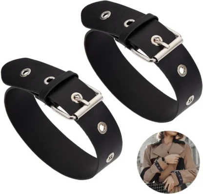 Correas extensoras de Kilt tradicional, hebillas de cinturón de cuero PU, brazaletes ajustables de 15,8x1,3 pulgadas, kit de fabricación de fundas antideslizantes, 2 uds.
