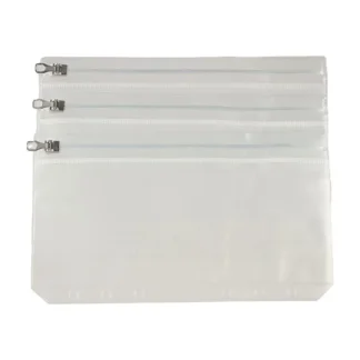 Organizador de documentos A5 A6, organizador de archivos con bolsillos transparentes de PVC, carpeta transparente, sobres para efectivo, impermeables con cremallera de Metal, 5 uds.