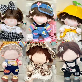 Para muñeca de algodón de 20cm, conjunto de vestido de juguetes de peluche, ropa bonita, vestido de princesa fresco, conjunto de ropa, falda de princesa