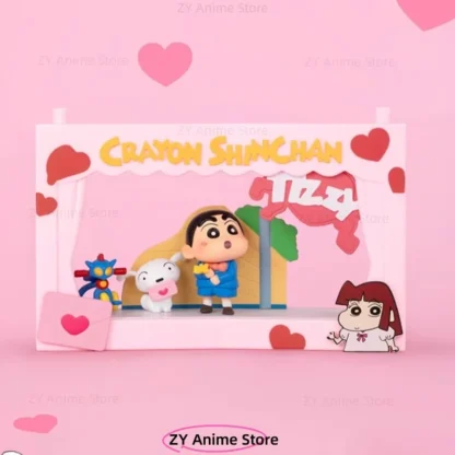 Crayon Shin-chan-caja ciega misteriosa, juguetes hechos a mano, decoración de escritorio, caja sorpresa, regalo de vacaciones