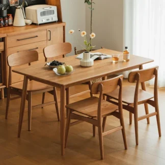 Mesas de Comedor japonesas de madera, combinación de diseño simple, mesas de Comedor del norte de Europa, Mesa de Comedor, muebles de restaurante, QF50DT
