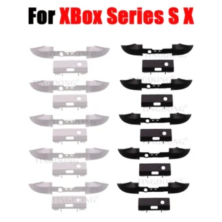 10 juegos de botones de parachoques RB LB blancos y negros para controlador XBox Series S X, guía envolvente de gatillo, pieza de reparación de botones de encendido y apagado