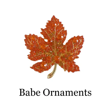 1 broche de hoja de arce roja