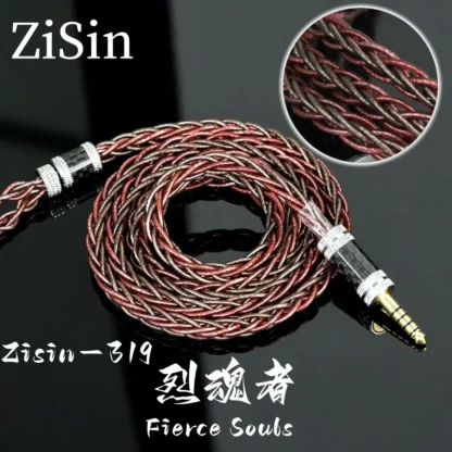 ZiSin-319 cable de actualización de auriculares HIFI de 8 núcleos 3,5/2,5/4,4mm MMCX/0,78 2 pines para Delci Explorer DaVinci Himalaya