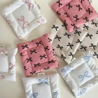 Posavasos de algodón con lazo coreano, tapete de joyería para almacenamiento de llaves, tela gruesa de doble cara, accesorios portátiles con cordón dulce