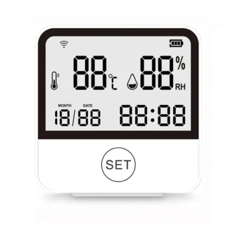 Tuya-Sensor inteligente de temperatura y humedad WIFI, higrómetro interior, termómetro con pantalla LCD, compatible con asistente Alexa duradero